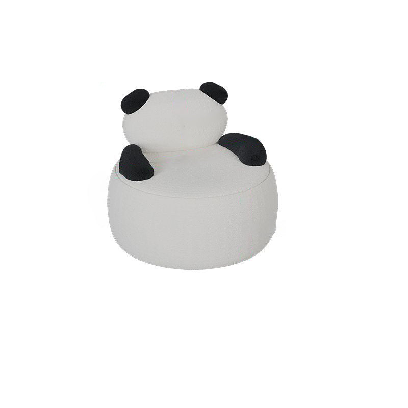 Coussin Rond Ours Créatif Contemporain en Laine d&