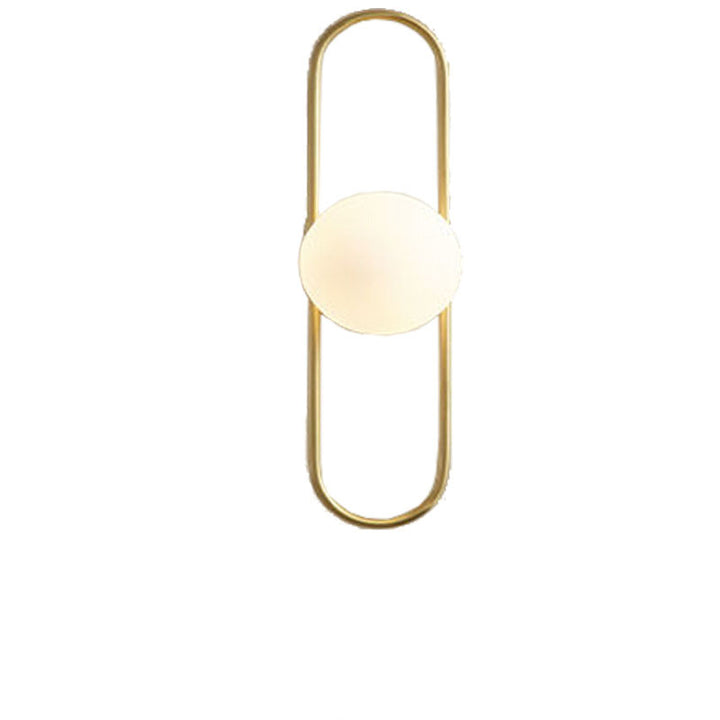 Lámpara de pared de 1 luz con bolas de cobre contemporáneas nórdicas para sala de estar 