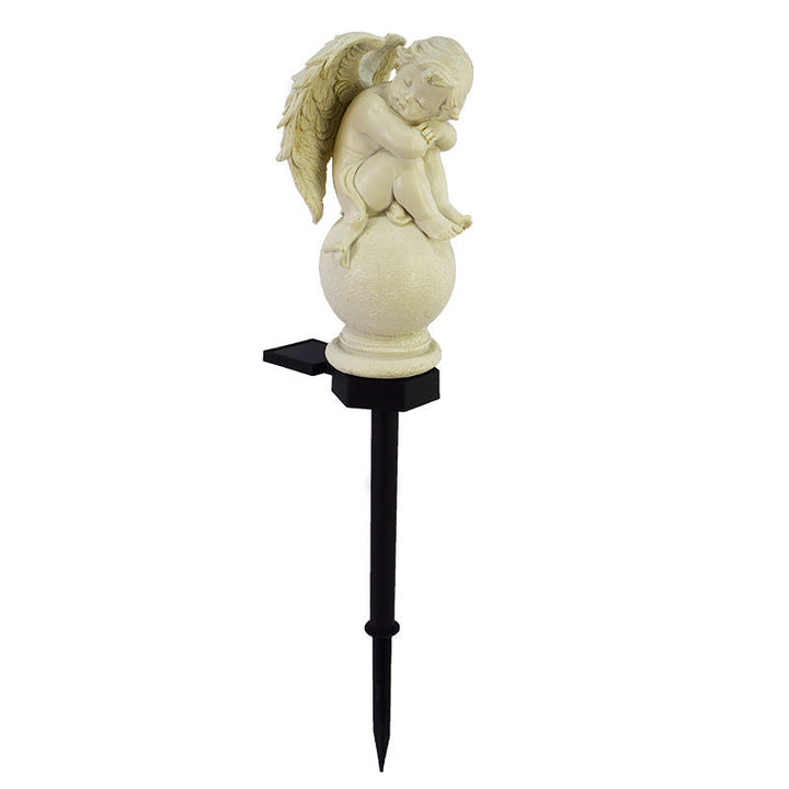 Luz de enchufe de suelo para jardín LED de resina plástica impermeable solar vintage tradicional 