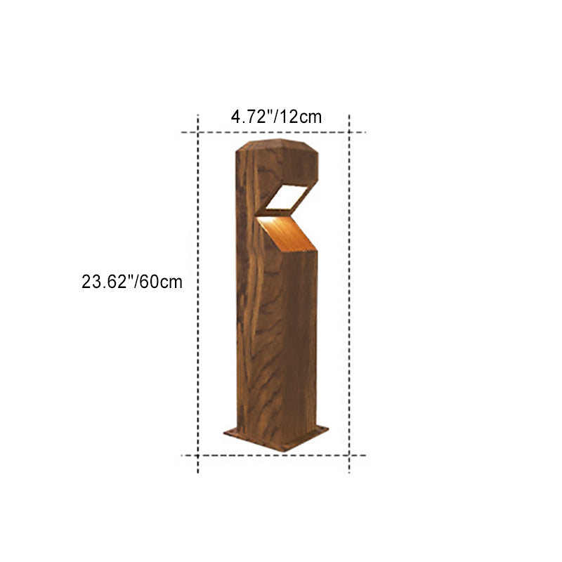Luz LED para paisaje de columna irregular de aluminio y acero impermeable chino tradicional para jardín 