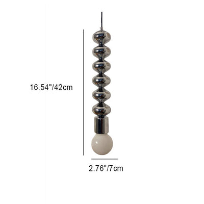 Simplicité Contemporaine Fer Gourde Suspension 1-Lumière Pour Salon 
