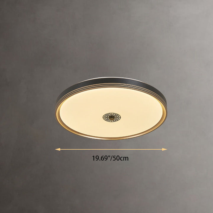 Luz de techo LED de montaje empotrado geométrica cuadrada de acrílico chino tradicional para sala de estar 