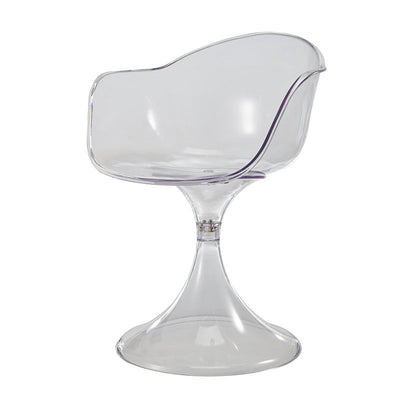 Silla de comedor con respaldo de diseño de arco de plásticos acrílicos nórdicos contemporáneos para comedor 