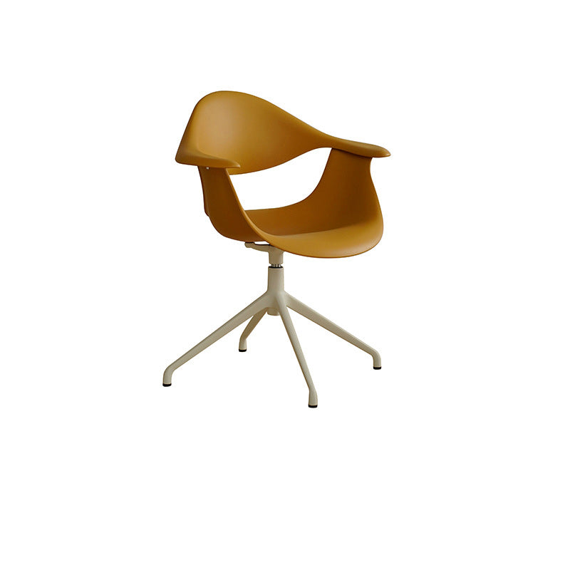 Zeitgenössischer nordischer geometrischer quadratischer PP-Aluminium-Schreibtischstuhl mit Rückenlehne und Armlehne für das Home-Office 
