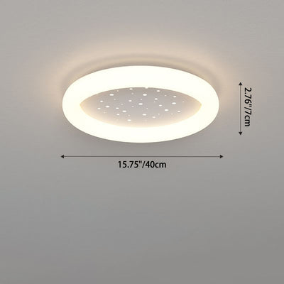 Moderne Einfachheit Eisen Acryl Runde Starry Sky LED Unterputz Deckenleuchte für Schlafzimmer 