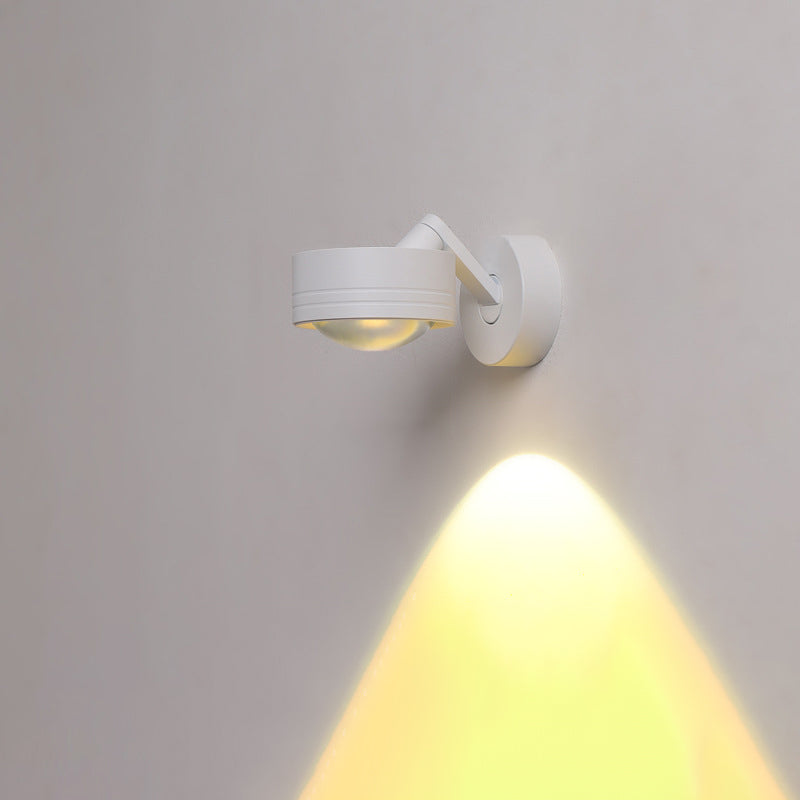 Moderne Einfachheit Zylinder Aluminium 1-Licht Wandleuchte Lampe für Schlafzimmer 