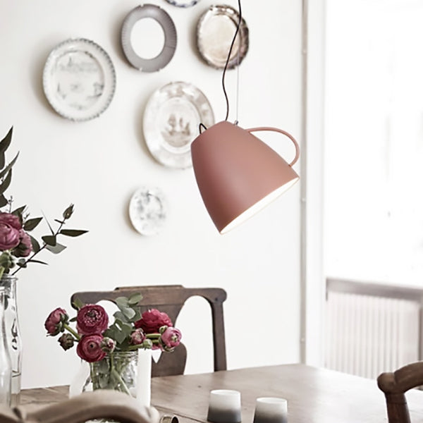 Contemporary Nordic Cup Shape Aluminum 1-Light Pendant Light For Living Room