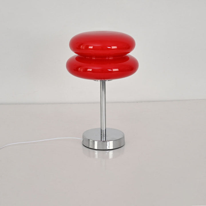 Lampe de table LED en verre et fer USB champignon rond créatif contemporain pour salon 