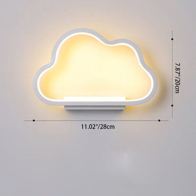Zeitgenössische Einfachheit Aluminium Wolke Rahmen Silikon Streifen LED Kinder Wand Leuchte Lampe Für Schlafzimmer 
