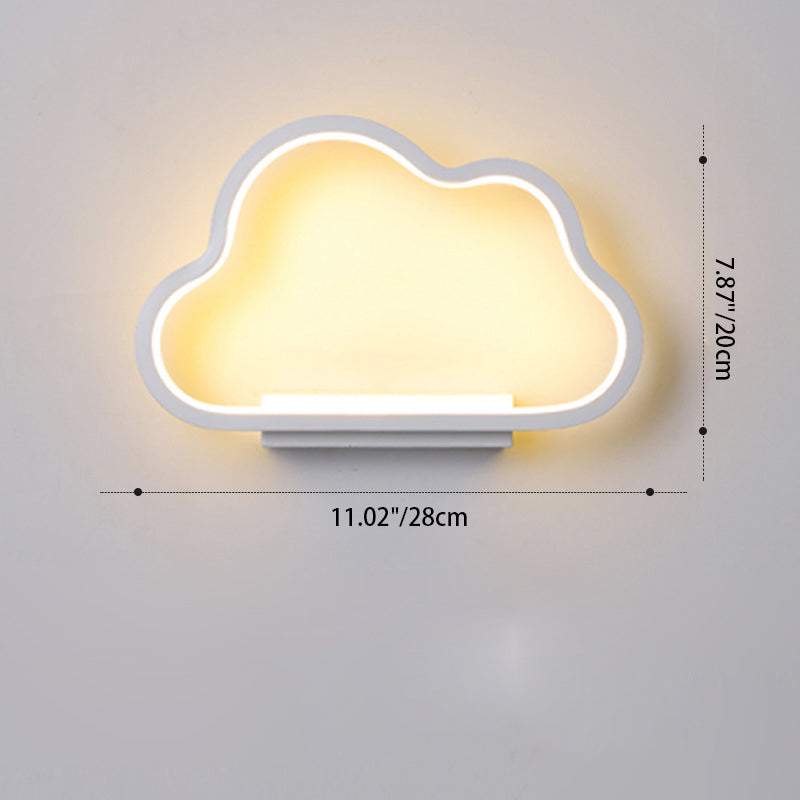 Zeitgenössische Einfachheit Aluminium Wolke Rahmen Silikon Streifen LED Kinder Wand Leuchte Lampe Für Schlafzimmer 