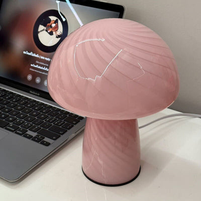 Modern Minimalist Mushroom Glass 1-Light Table Lamp