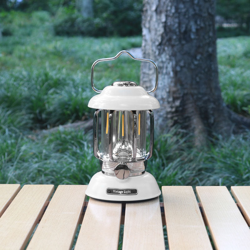 Luz de camping al aire libre USB LED ABS de hierro cilíndrico impermeable minimalista moderna para patio exterior 