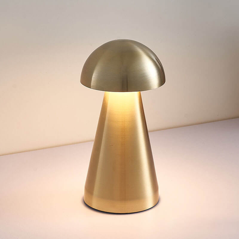 مصباح طاولة LED بالفطر الحديد المطاوع الفاخر الحديث مع منفذ USB 