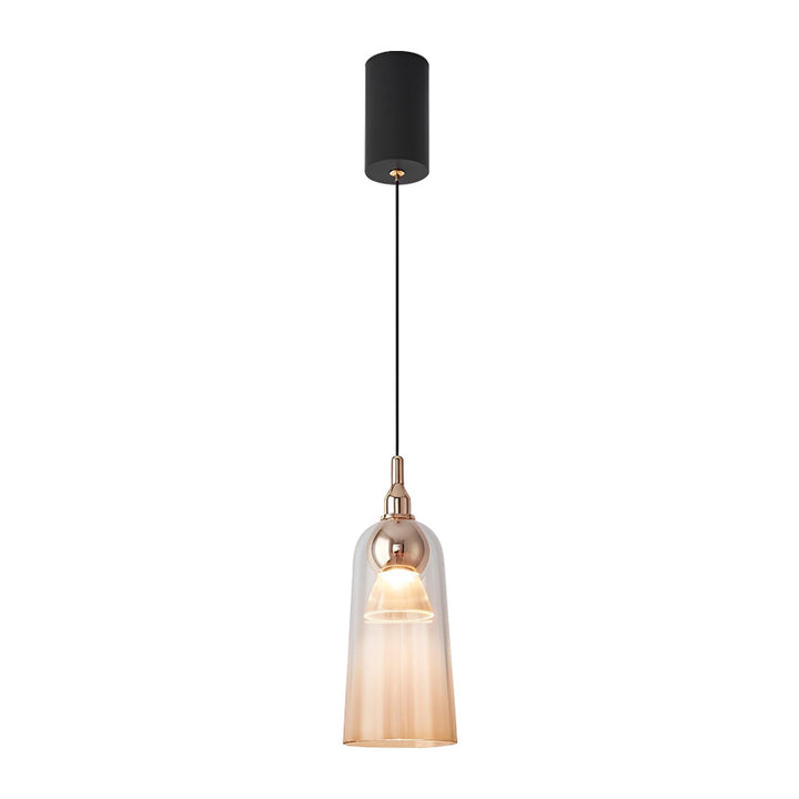 Zeitgenössische nordische Acryl-Cup-Shade-Aluminium-LED-Pendelleuchte mit Farbverlauf für Esszimmer 