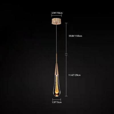 Modern Personality Creative Crystal Drops LED Pendant Light