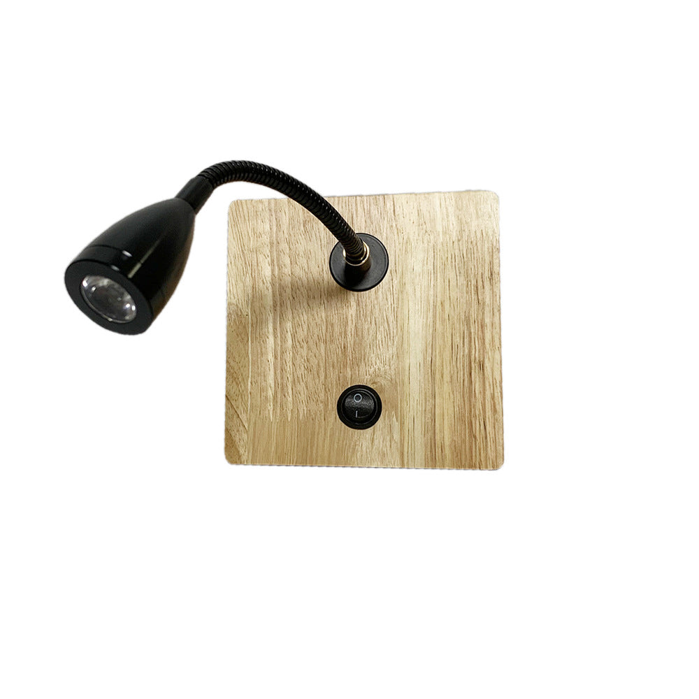 Moderne Einfachheit Eisen Aluminium Holz Platz LED Wand Leuchte Lampe Für Nacht 