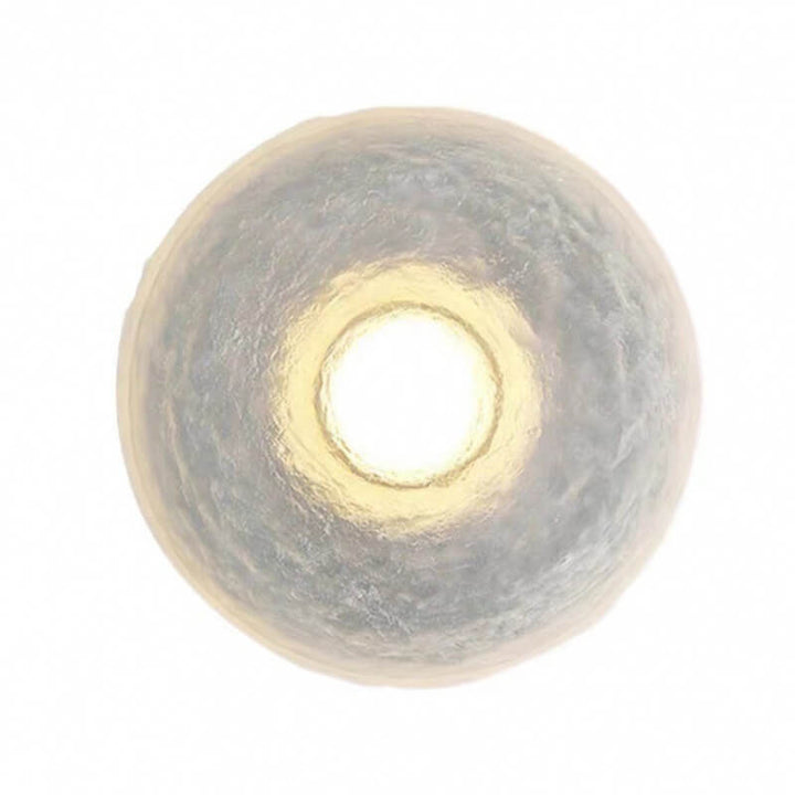 Contemporary Nordic Resin Wrought Iron Round LED Wall Sconce Lamp For Bedroom