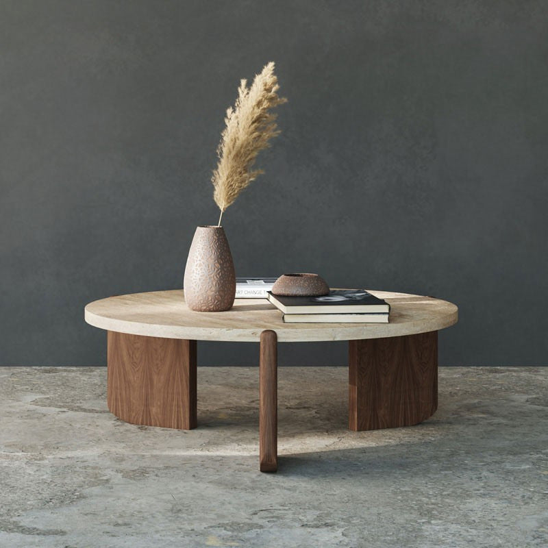 Traditioneller japanischer Marmortisch aus Holz für das Wohnzimmer 
