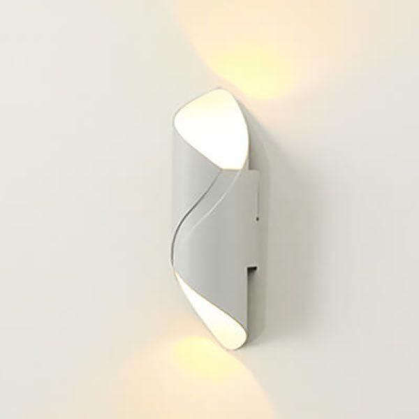 Applique murale à double tête LED en spirale en tube d&