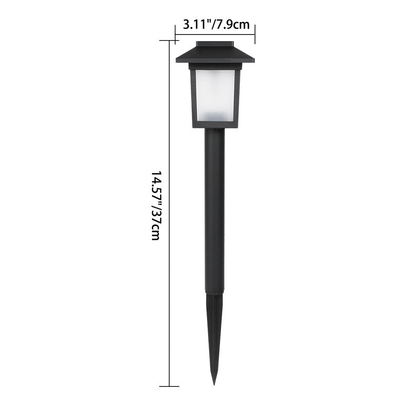 Lumière de paysage extérieure LED carrée solaire étanche minimaliste moderne en ABS PVC pour jardin 