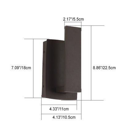Conception géométrique de simplicité contemporaine Applique murale LED étanche en aluminium pour jardin 