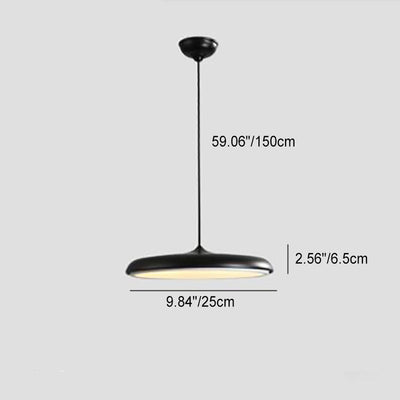 Lámpara colgante LED de metal con forma de platillo volante nórdico Macaron 