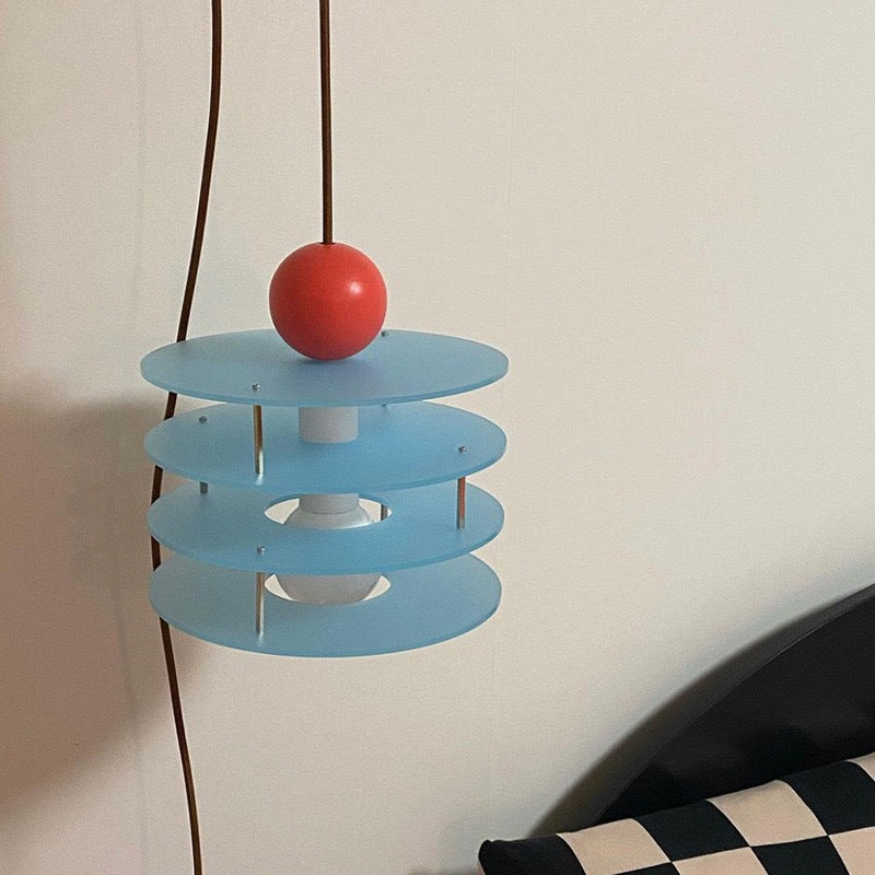 Contemporary Creative Multi Tier Round Acrylic 1-Light Pendant Light For Bedroom
