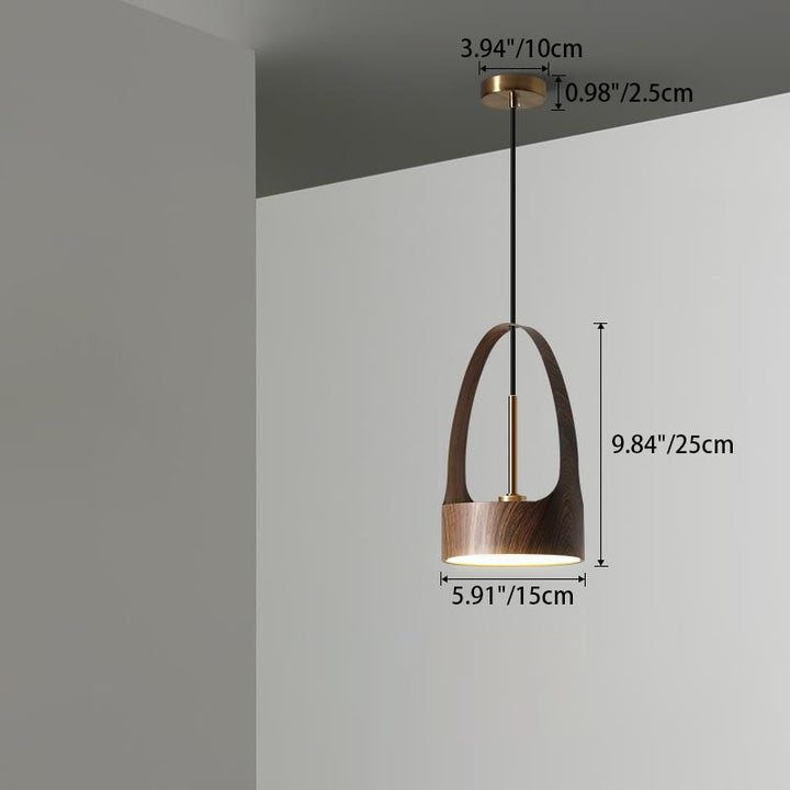 Lámpara colgante LED de hierro acrílico redonda contemporánea escandinava para dormitorio 