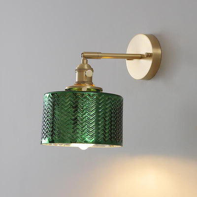 Nordic Minimalist Creative Brass Cylinder 1-Light Wall Sconce Lamp