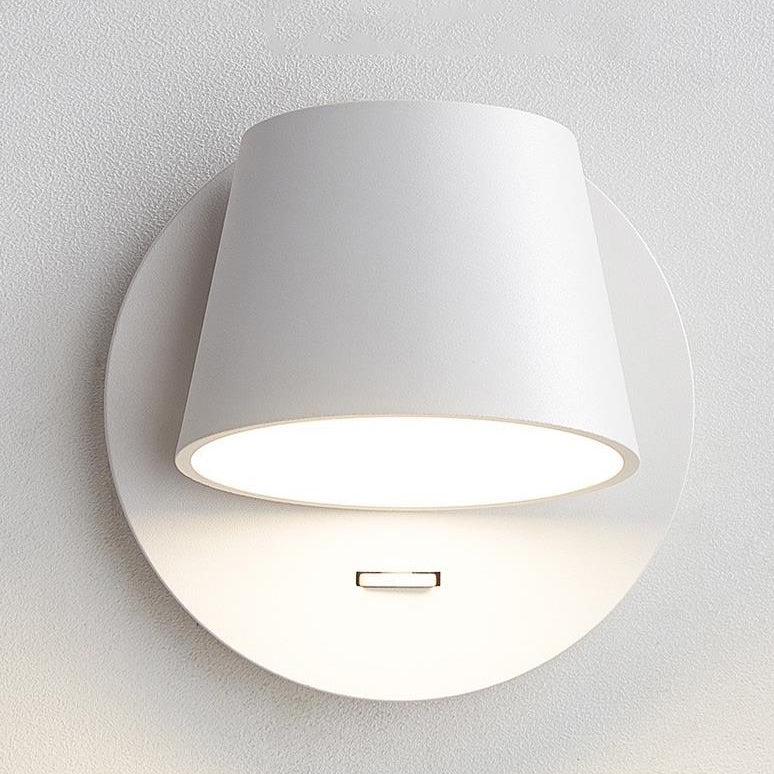 Modern Minimalist Dome Frosted Rotatable Aluminum LED Reading Wall Sconce Lamp For Bedroom