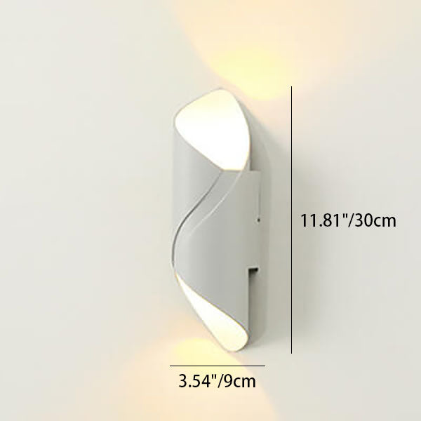 Nordic Creative Aluminum Tube Spiral Double Head LED Spotlight Wall Sconce Lamp