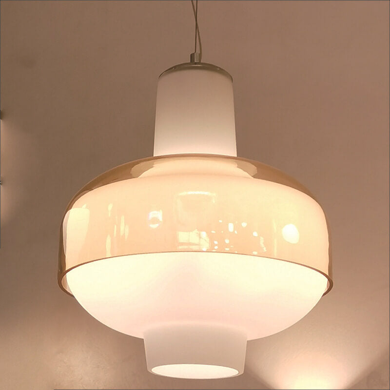 Modern Minimalist Oval Glass 1-Light Pendant Light