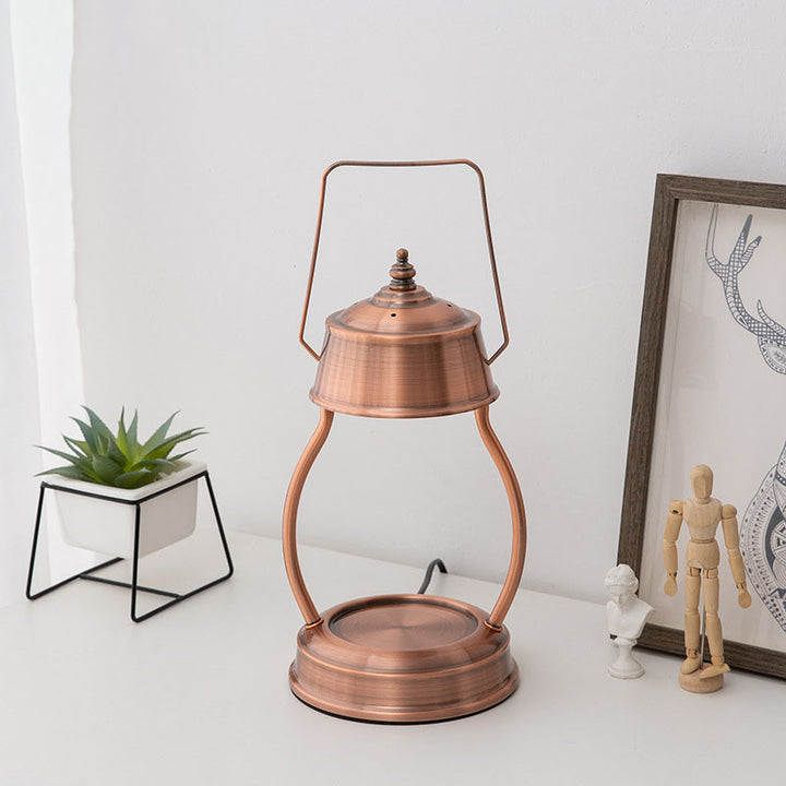 Contemporary Retro Metal Lantern 1-Light Melting Wax Table Lamp For Bedroom