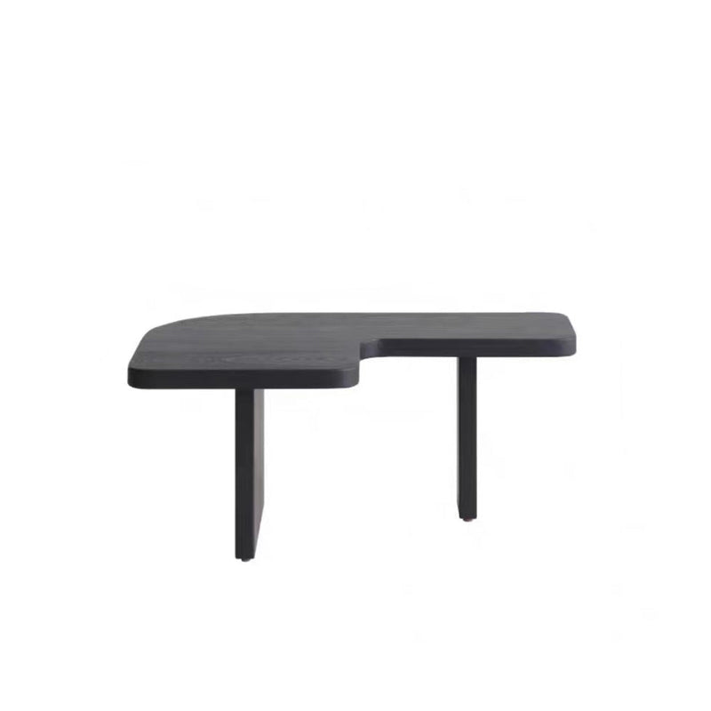 Mesa de café cuadrada contemporánea de combinación de madera de pino y fresno para sala de estar 
