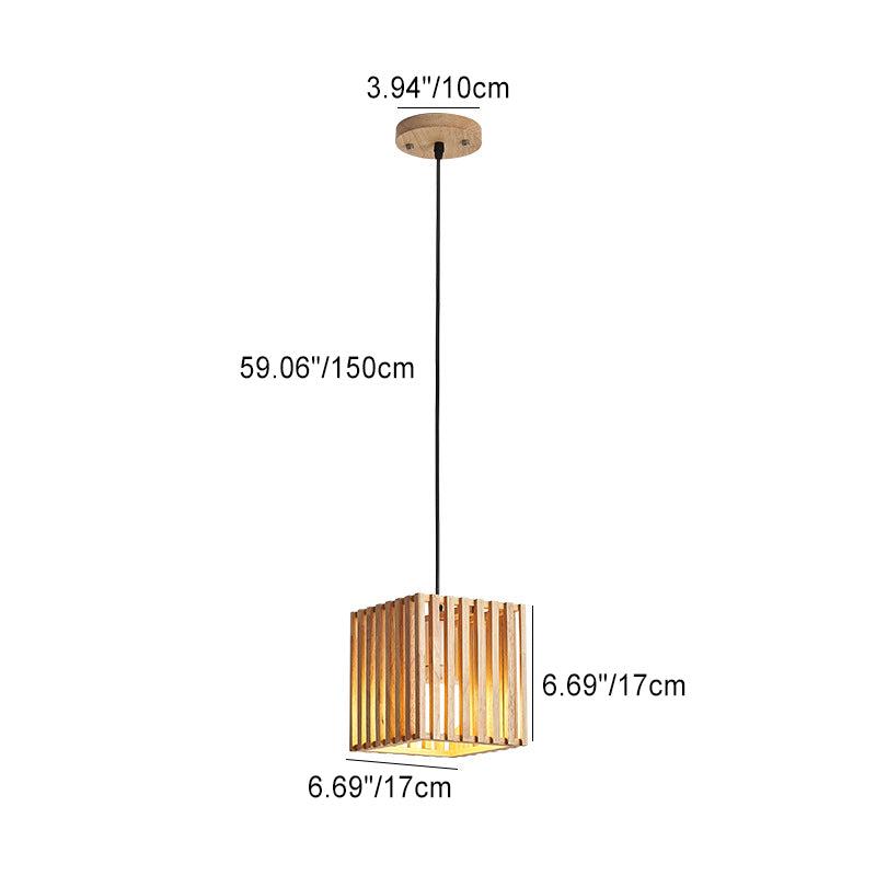 Lustre rectangulaire traditionnel en bois massif 1/3 lumières pour salon 