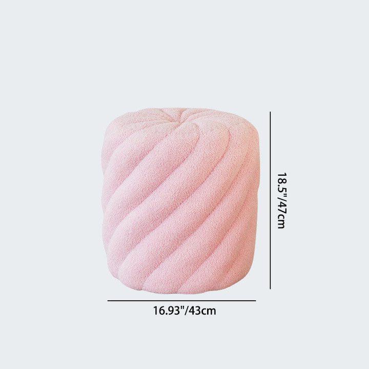 كرسي منجد دائري بغطاء شيربا على الطراز الاسكندنافي المعاصر لغرفة النوم 