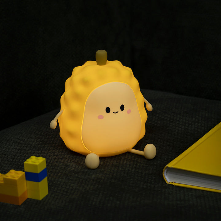 Lampe de table LED à chargement USB en silicone Art Déco moderne avec fruits dessinés pour chambre à coucher 
