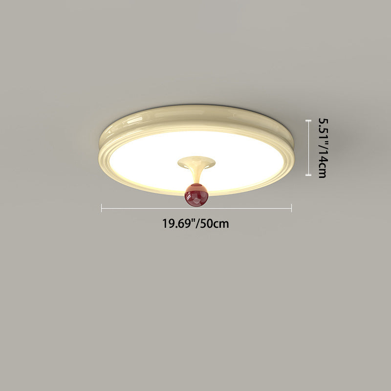 Moderne minimalistische runde Kuppel Eisen Acryl LED Unterputz Deckenleuchte für Wohnzimmer 