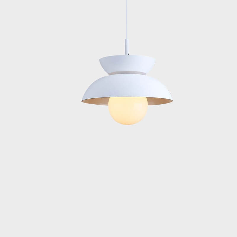 Nordische minimalistische Farbe solider Aluminium 1-Licht Pendelleuchte 