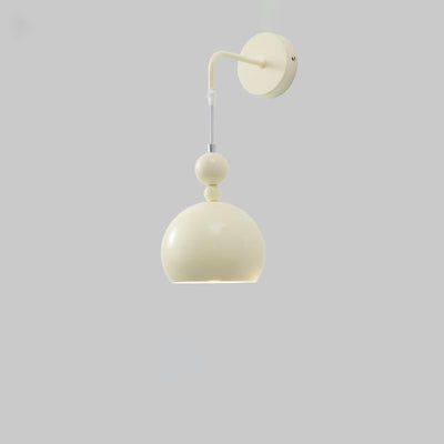 Contemporary Scandinavian Round Gourd Iron Glass 1-Light Wall Sconce Lamp For Bedroom