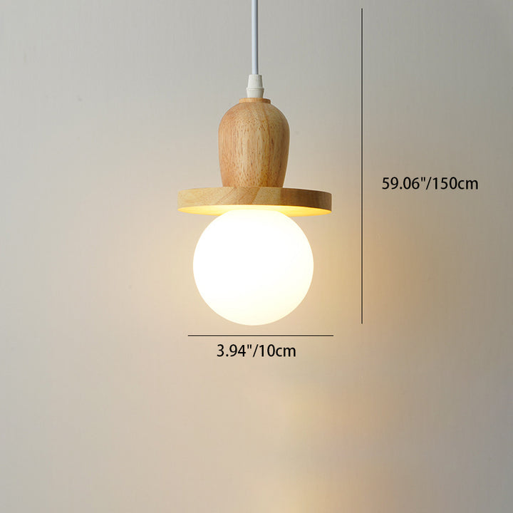 Lustre traditionnel japonais à cadre linéaire en bois, abat-jour en verre, 1/3/5 lumières, luminaire d'île pour le salon 