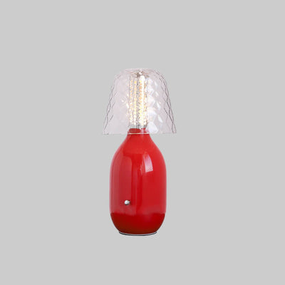 Nordic Vintage Candy Glass Iron Base LED Touch Table Lamp