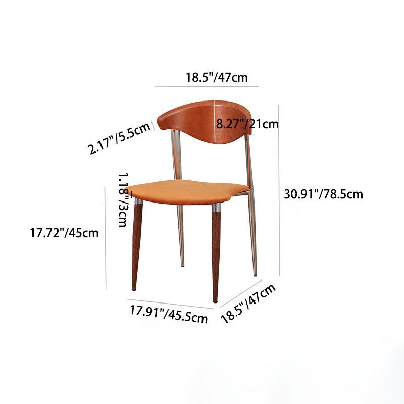 Chaise de salle à manger contemporaine rétro en bois de hêtre, fer, velours, éponge carrée avec dossier incurvé pour salle à manger 