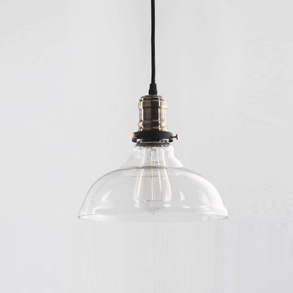 Suspension moderne minimaliste en verre rond à 1 lumière pour salle à manger 
