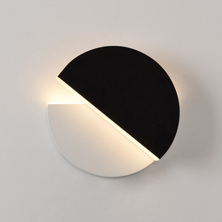 Applique murale LED en fer acrylique rond rotatif minimaliste moderne pour salon 