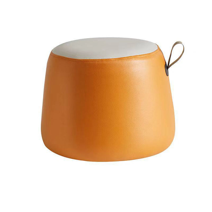 Zeitgenössischer Einfachheits-Zylinderstoff-Pouf-Niedrighocker für das Wohnzimmer 