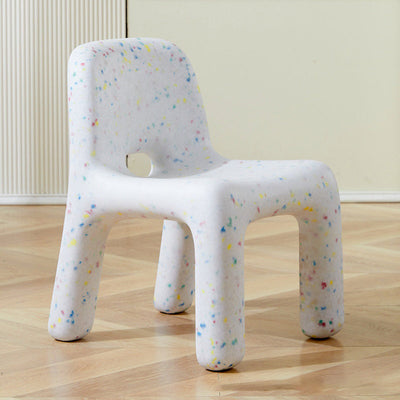 Chaise pour enfants en plastique carré créatif contemporain avec dossier pour salon 
