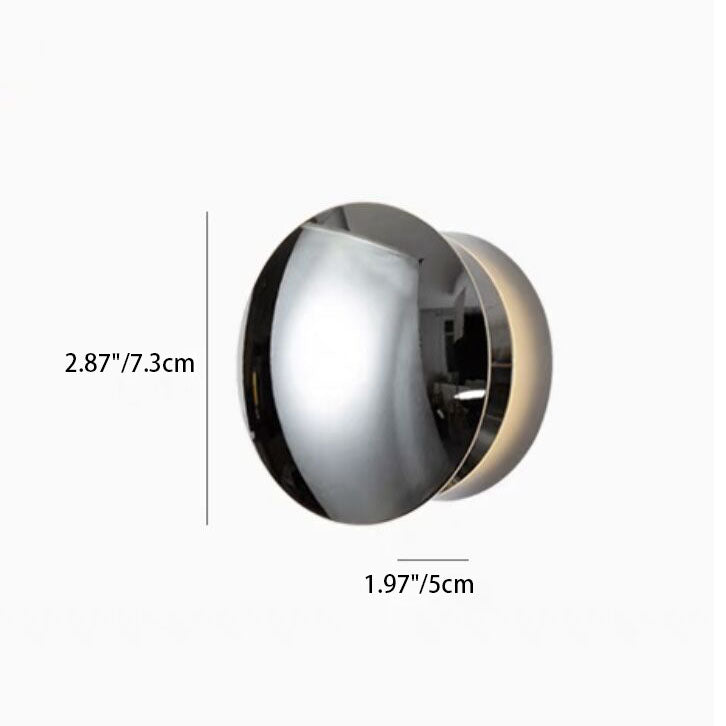 Moderne minimalistische kugelförmige galvanisierte Aluminium-LED-Wandleuchte 