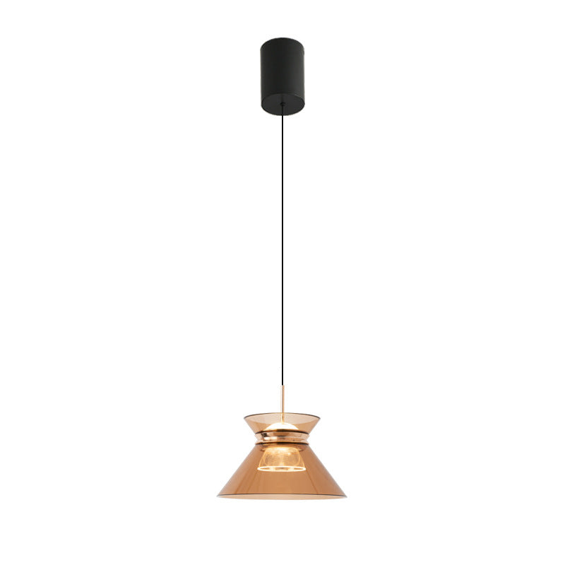 Modern Simplicity Aluminum Acrylic Tapered Hourglass LED Pendant Light For Bedside