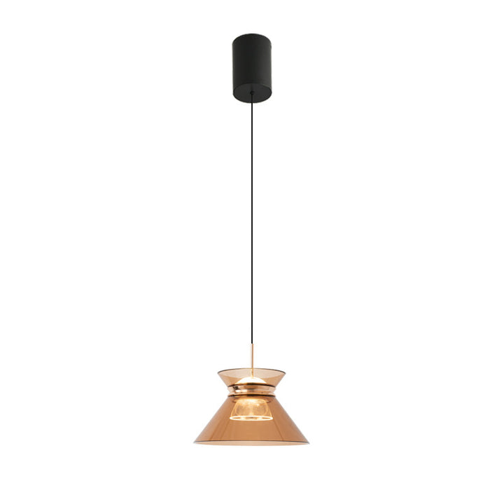 Modern Simplicity Aluminum Acrylic Tapered Hourglass LED Pendant Light For Bedside